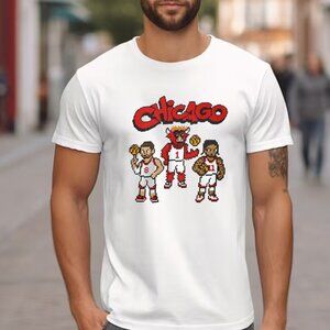 Chicago Bulls ATT Giveaway Graphic T-Shirt NBA Basketball Streetwear Tee 90